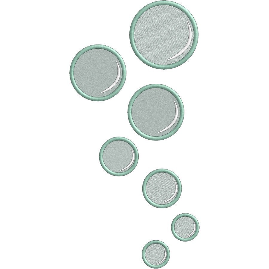 Bubble Embroidery OR Applique file FILE ONLY by Verytrulyurstoo