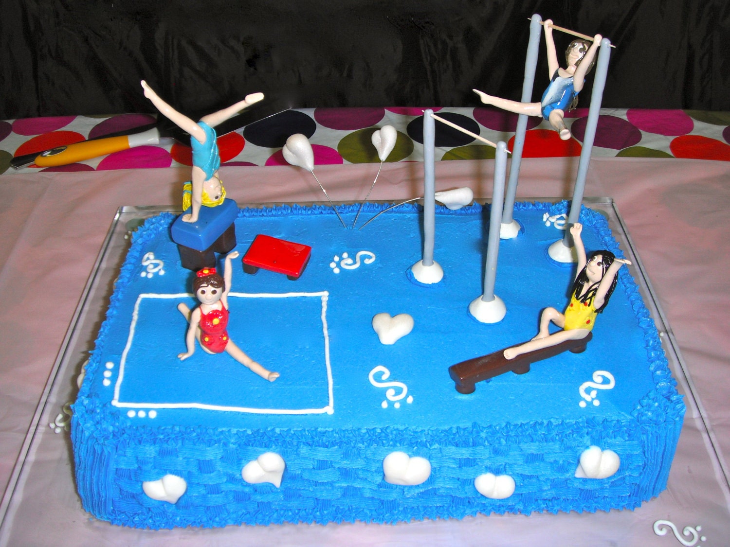 Gymnastics Cake Toppers
 Custom Cake Topper Gymnastic Girls with equipment