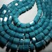 Faceted Aquamarine Quartz Bead Strand