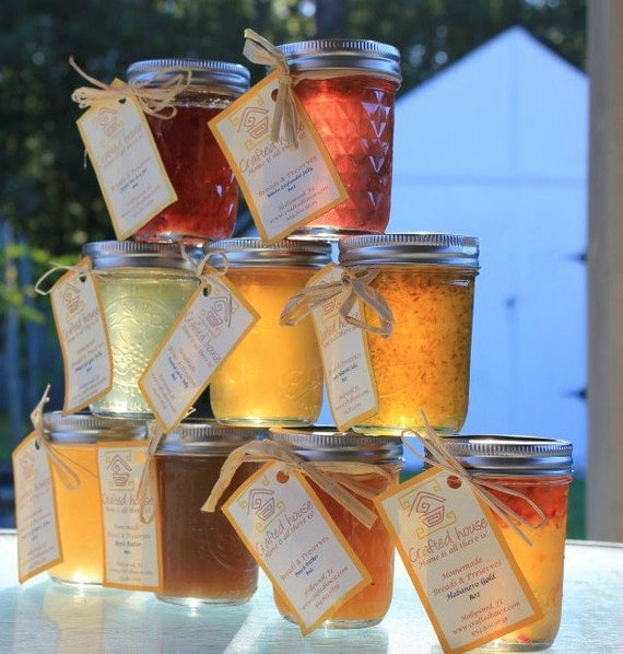 Jelly / Jam Pack of 5 by CraftedHouse on Etsy