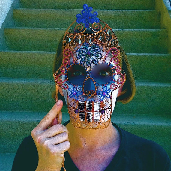 Items Similar To Sugar Skull Mask On Etsy   Il 570xN.351789267 