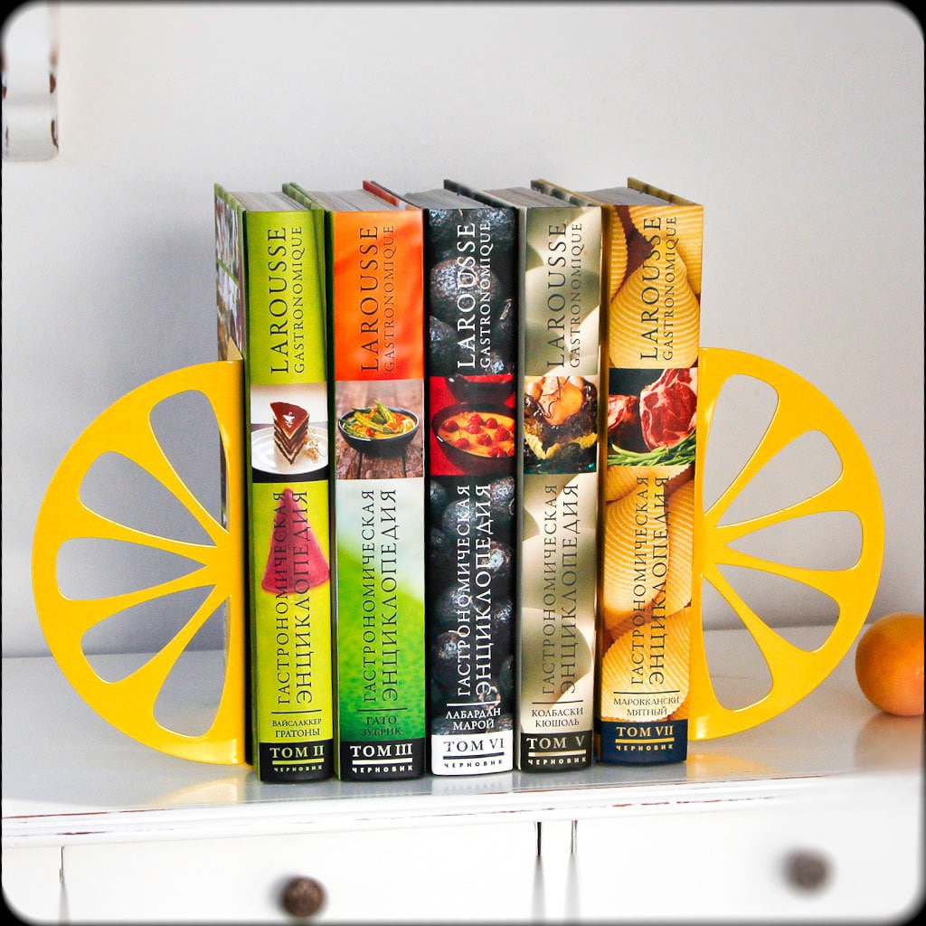 cooking themed bookends