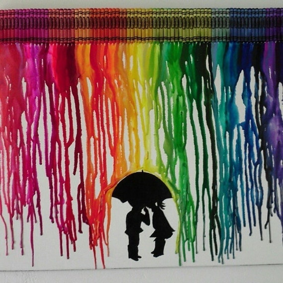 Melted Crayon Art Umbrella Kids 18 x 24