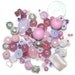 bead destash - Clearance - Loose Beads - pink mixed lot- 016