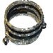 Wrap Bracelet - silver and black - 7 wraps