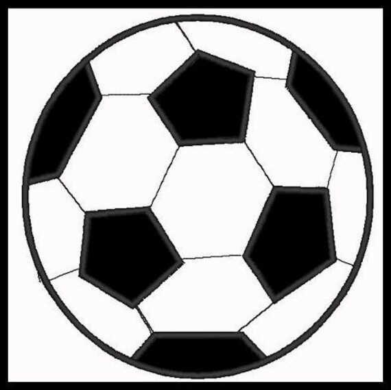 Items similar to Soccer Ball 1 Applique Design For Embroidery Machines