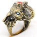 Cute Gold-tone Crystal Elephant Ring,Size 6