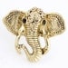 Cute Gold-tone Elephant Ring,Size 6