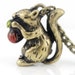 Cute Gold-tone Dimensional Little Animal/Squirrel Pendant NECKLACE
