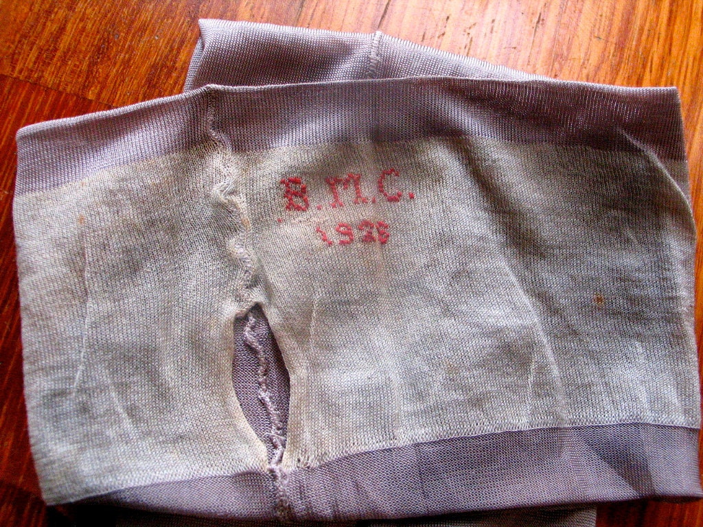 Vintage 1920s Seamed Silk Rayon Stockings Monogramed