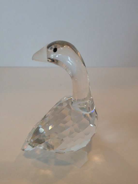 crystal goose figurine
