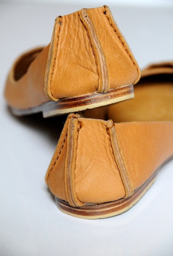 Native Leather Ballet Flats Womens Shoes