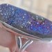 Sterling Silver stone Ring - Titanium Druzy Agate - Sterling silver jewelry - Natural stone - agate ring - Size 8.5