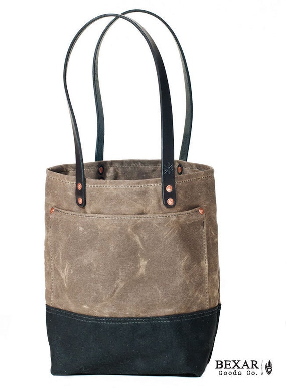 Waxed Canvas tote bag by BEXARGoods on Etsy