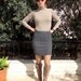 Womens Knitted Skirt - Gray Pencil Skirt - Knitted Pencil Skirt