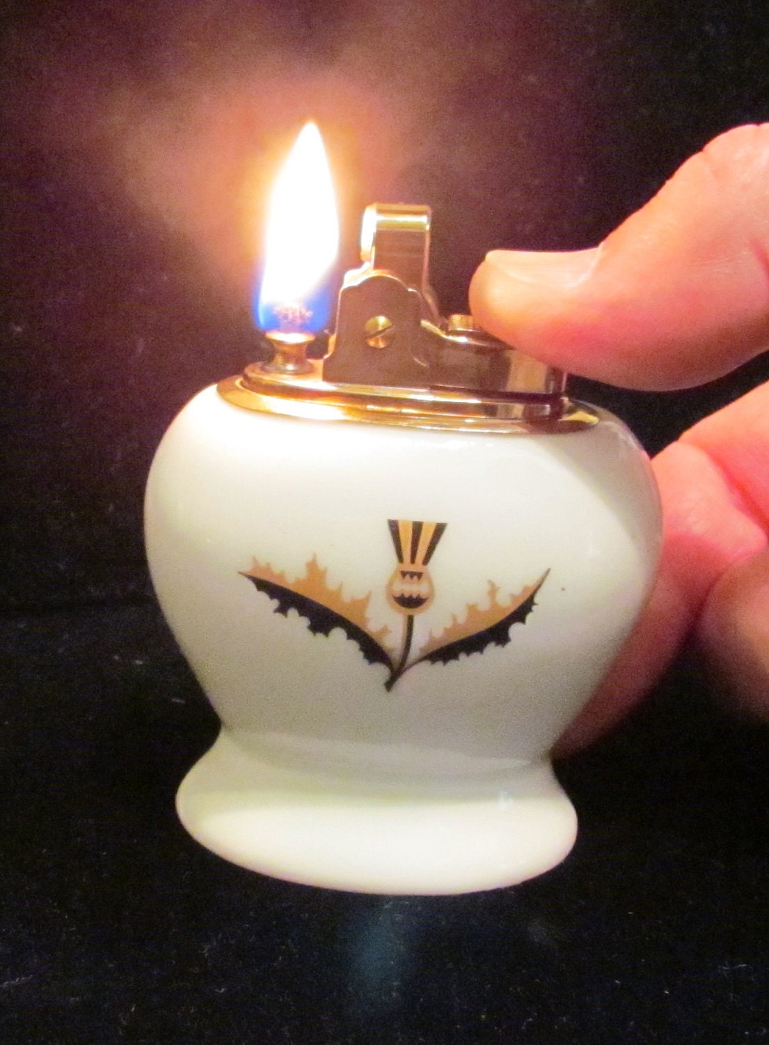 Vintage 1960s Cigarette Lighter Desktop Lighter Tabletop
