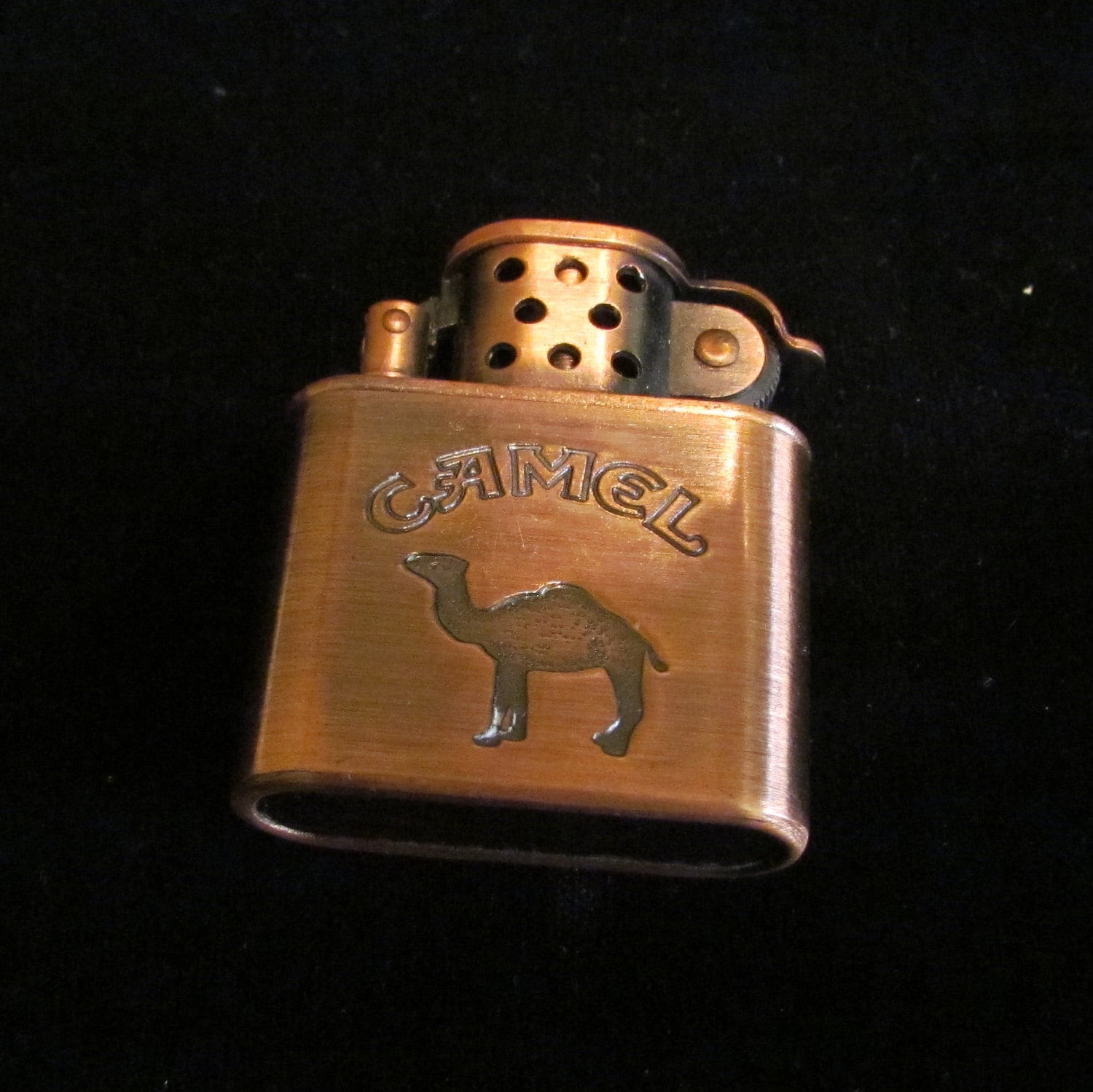 Vintage Camel Lift Arm Lighter Cigarette Lighter Copper