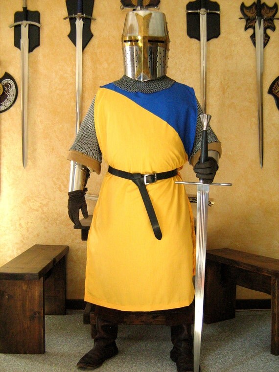 Medieval Knight Heraldry SCA Surcoat Tunic Tabard