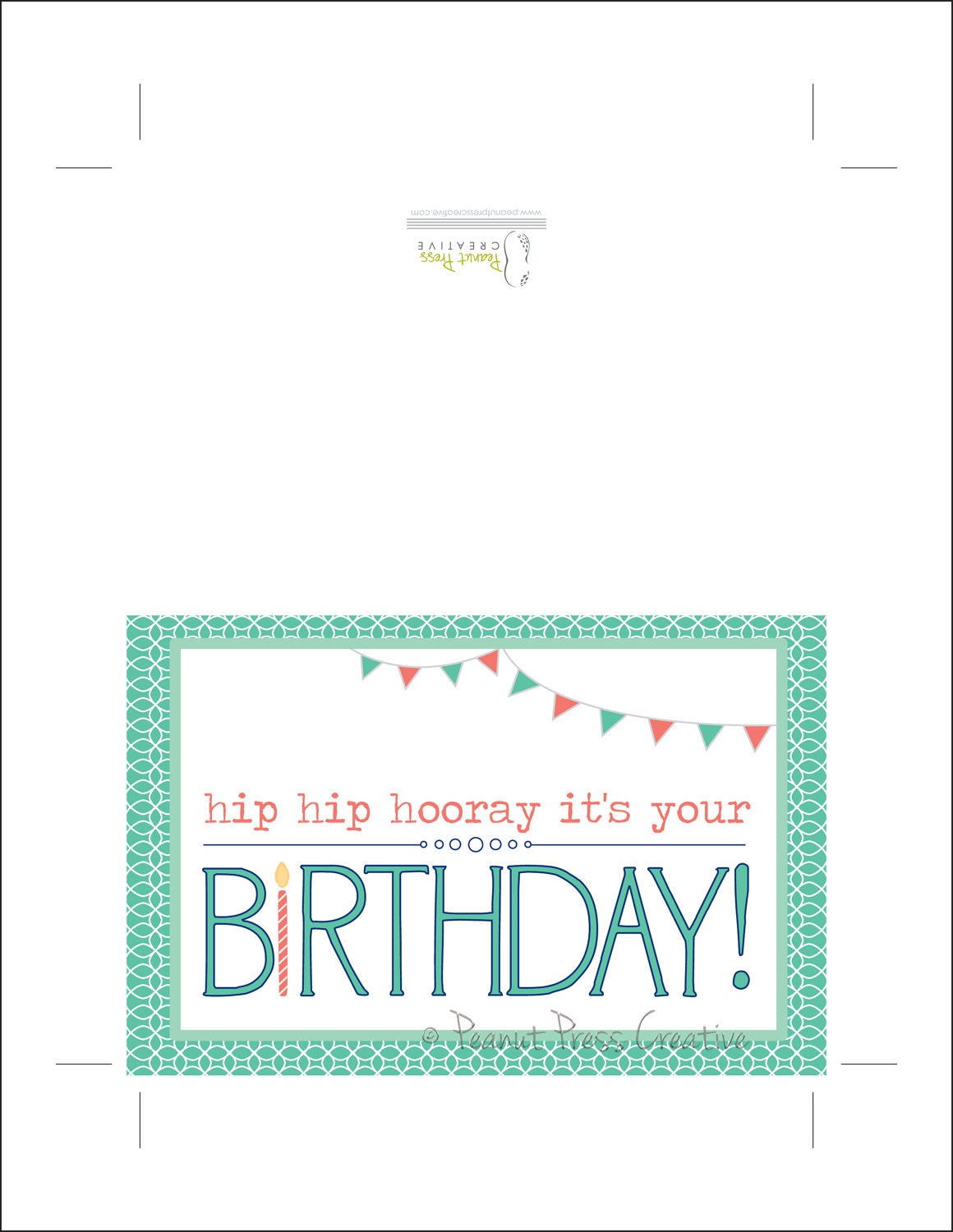Pdf Free Printable Birthday Card