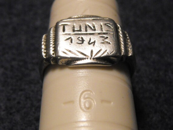 Silver Tunis 1943 Trench art ring