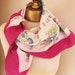 French Designer silk scarf Think Spring butterflies