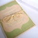 CUSTOM LISTING for aliciaengle - Amanda Green Vintage Rustic Woodland Invitations with Raffia Ribbon