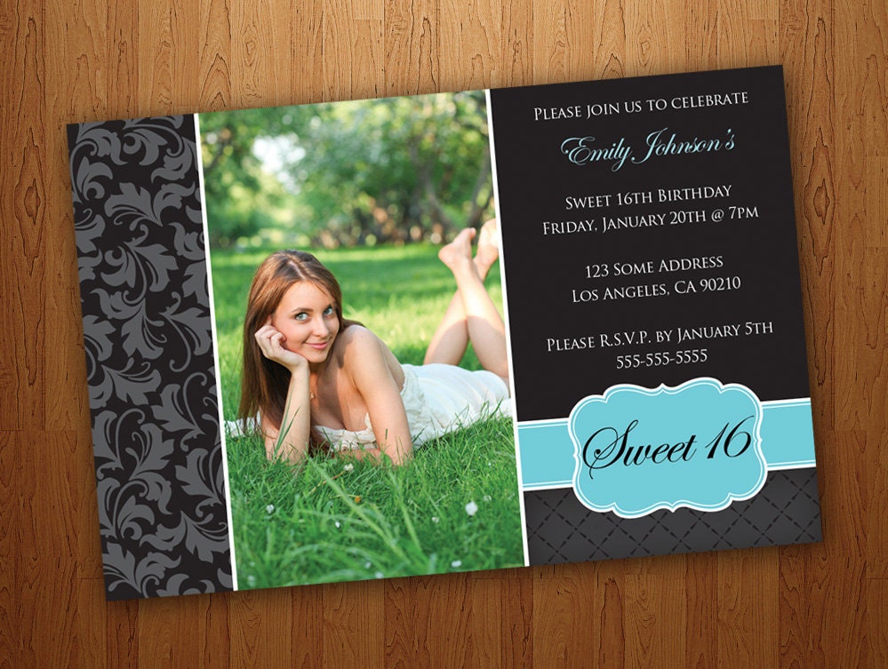 Sweet 16 Picture Invitations 2