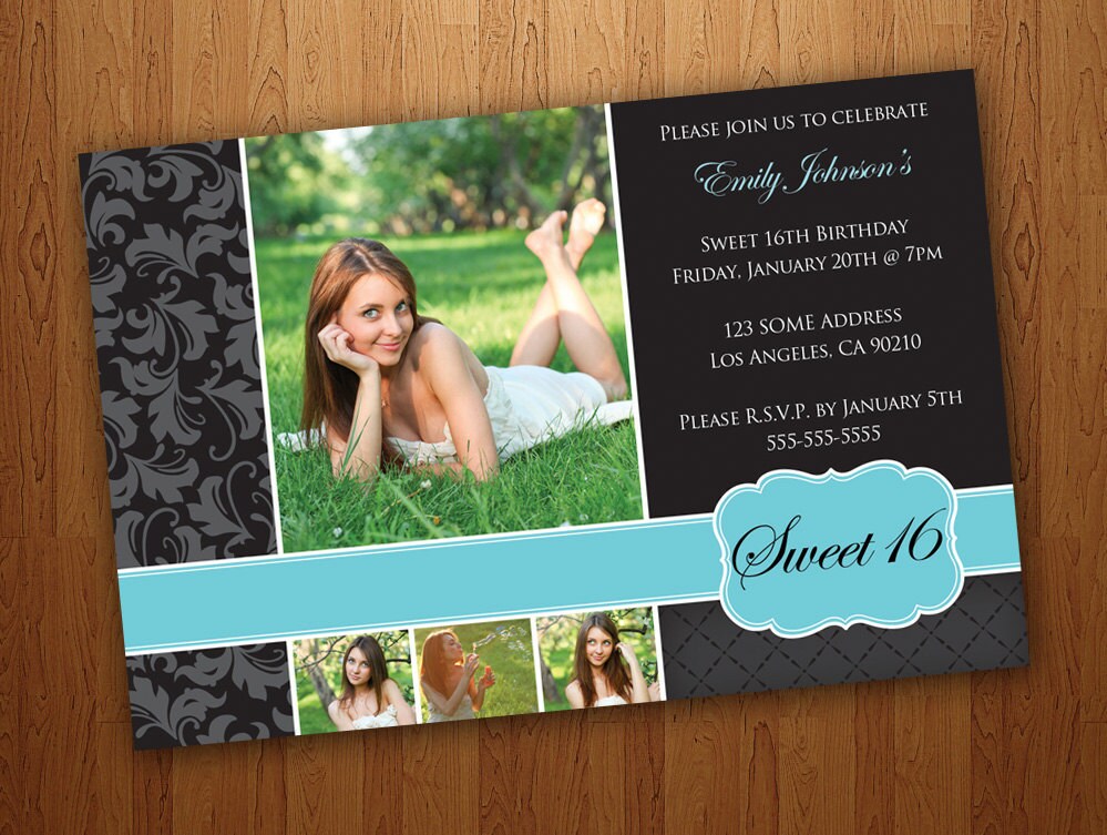 Sweet 16 Photo Invitations 4