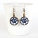 Vintage Clock Earrings covered with Clear Resin 3/4 inch (16mm)