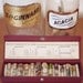 Cabinet of curiosities. Vintage vials with leather case. Miniature curiosities.