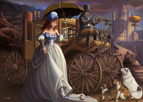 13x17 Signed Steampunk Cinderella Print by steampunkfantasyart steampunk buy now online