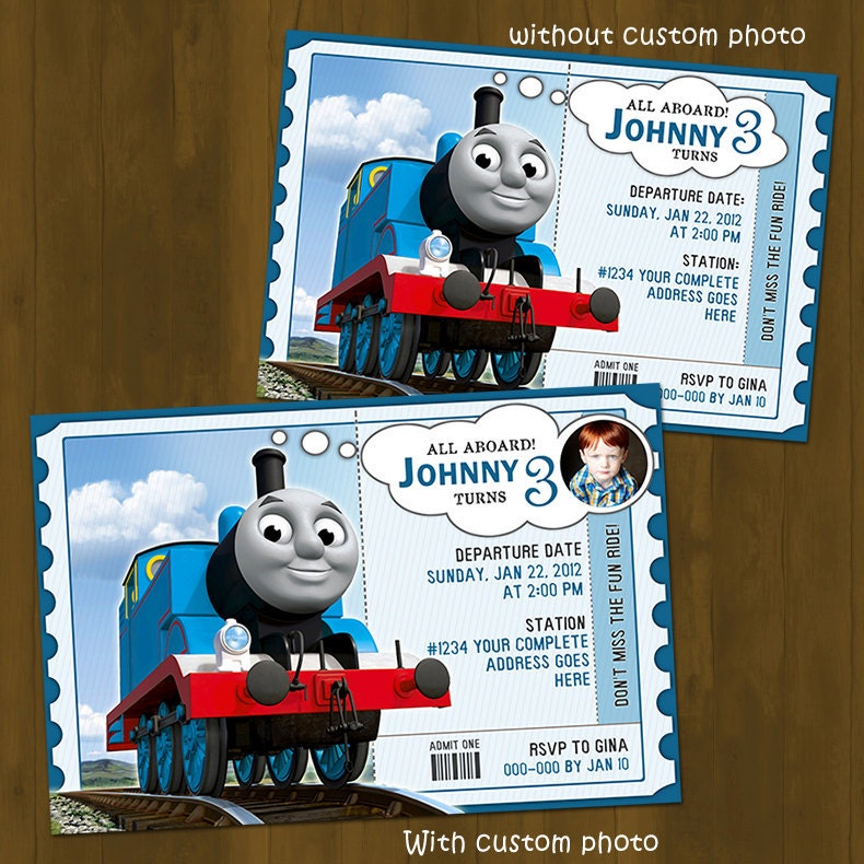 Thomas And Friends Birthday Party Invitations 1