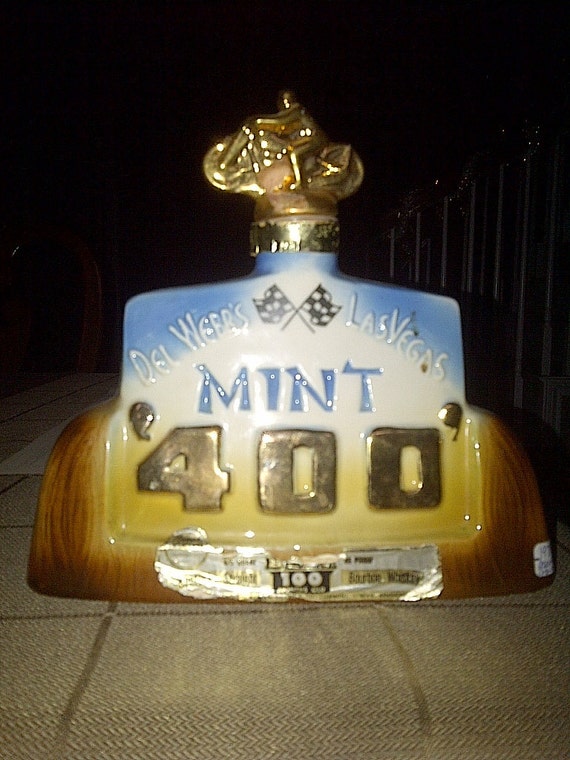 Del b Las Vegas Mint 400 Jim Beam Decanter 1971
