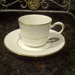 NORITAKE Ivory Tea Cup and Saucer 7562 Tulane