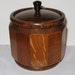 Vintage Twelve Sided 1950s Wooden Tobacco Humidor with Porcelain Insert Made in England
