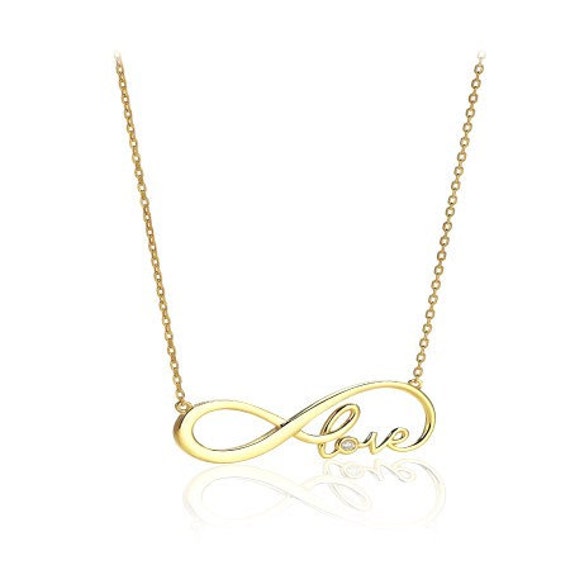 Infinity Endless Love Gold Plated Necklace With By Mirendajewelry