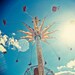 Vintage Amusement Park Square Print - "Such Great Heights"