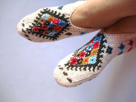 Handmade Women Slippers Turkish Knitted slippers Authentic