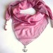 Dusty Rose Anchor - Nautical Scarf, Cotton Scarf, Pink