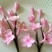 CHERRY BLOSSOM STEMS / Gum Paste Flowers / Edible Cake Topper and Cupcake Decorations