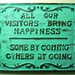Coming & Going Distressed Cast Iron Sign