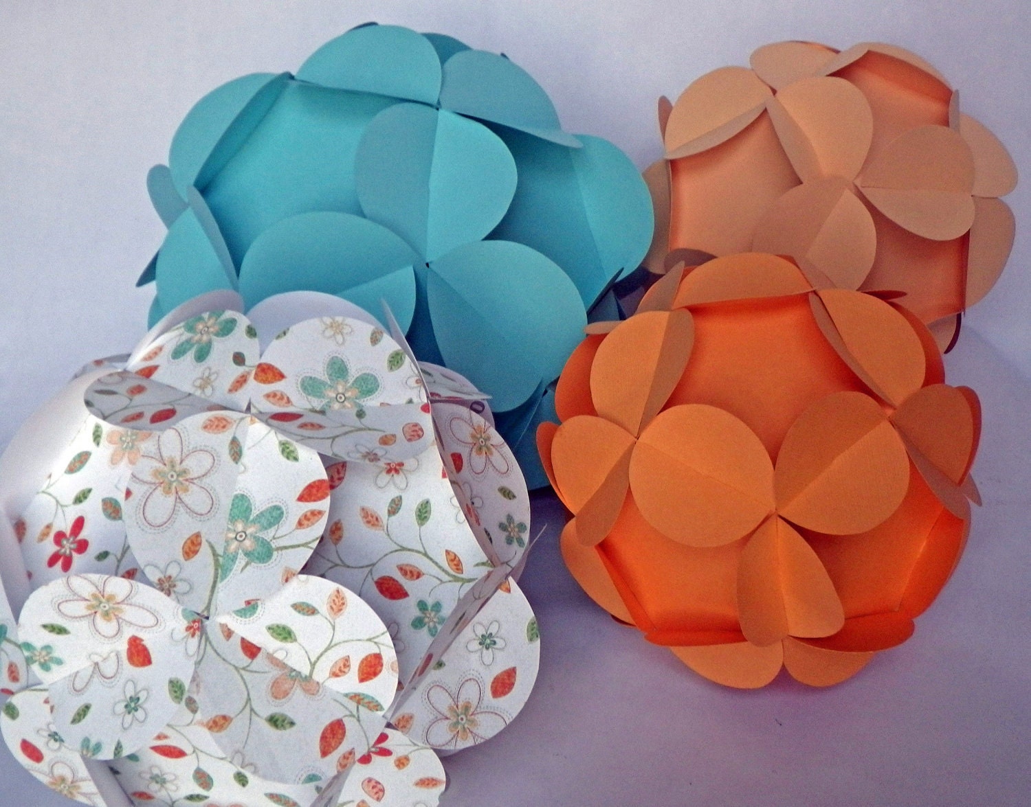 Handmade Decorative Paper Hydrangea Balls by PaperDressUp on Etsy