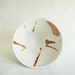 Ceramic pottery bowl, brown and white decorative bowl, Forest Fog series