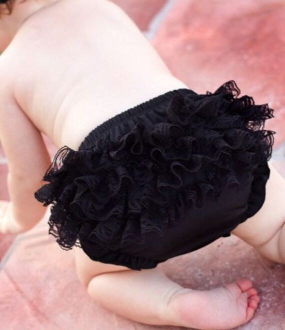 Baby Ruffle Bloomers .. Lace Ruffle Bum Baby Bloomer .. Baby