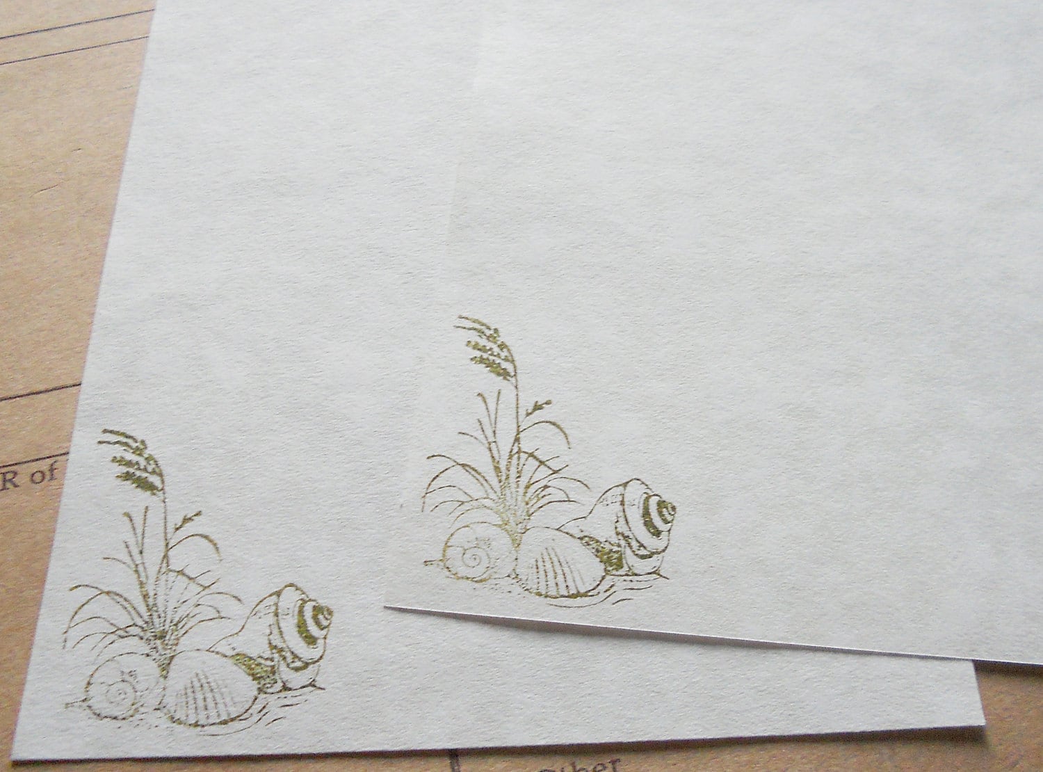 Parchment paper stationery set. Writing paper by PiccadillyStation