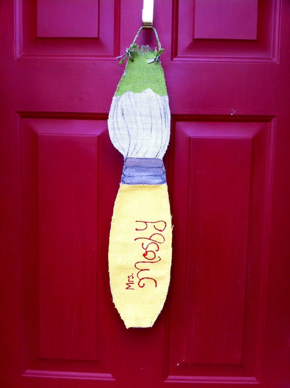 Paintbrush Door Hanger / Playroom Decor