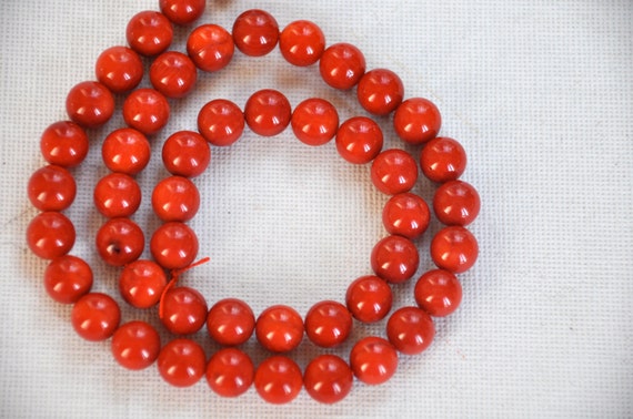 coral gemstone jewelry supplies REF-458 by brightsupplies on Etsy