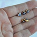 heart handmade glass beads 5 piece jewelery making materials.REF-659