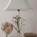 ITALIAN TOLE LAMP - Metal Painted Floral Flowers Toleware