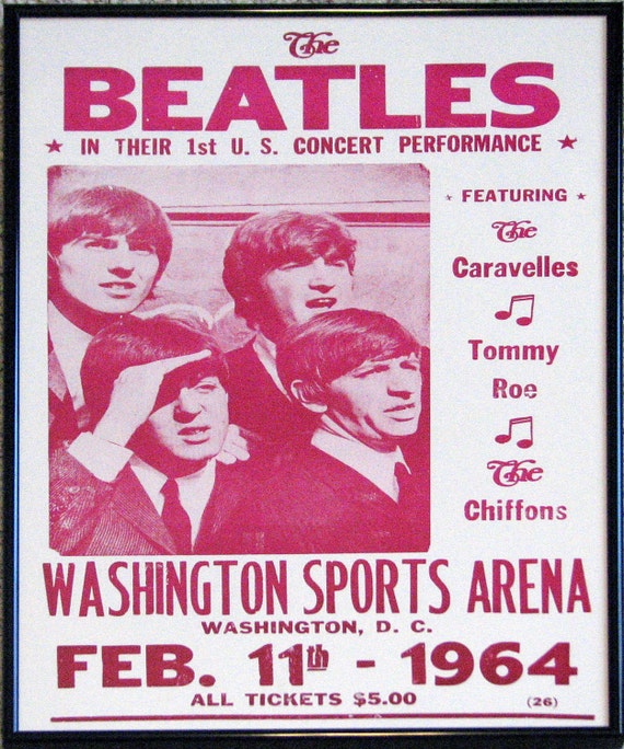 FRAMED CONCERT POSTER-The Beatles 1st Concert Performance in